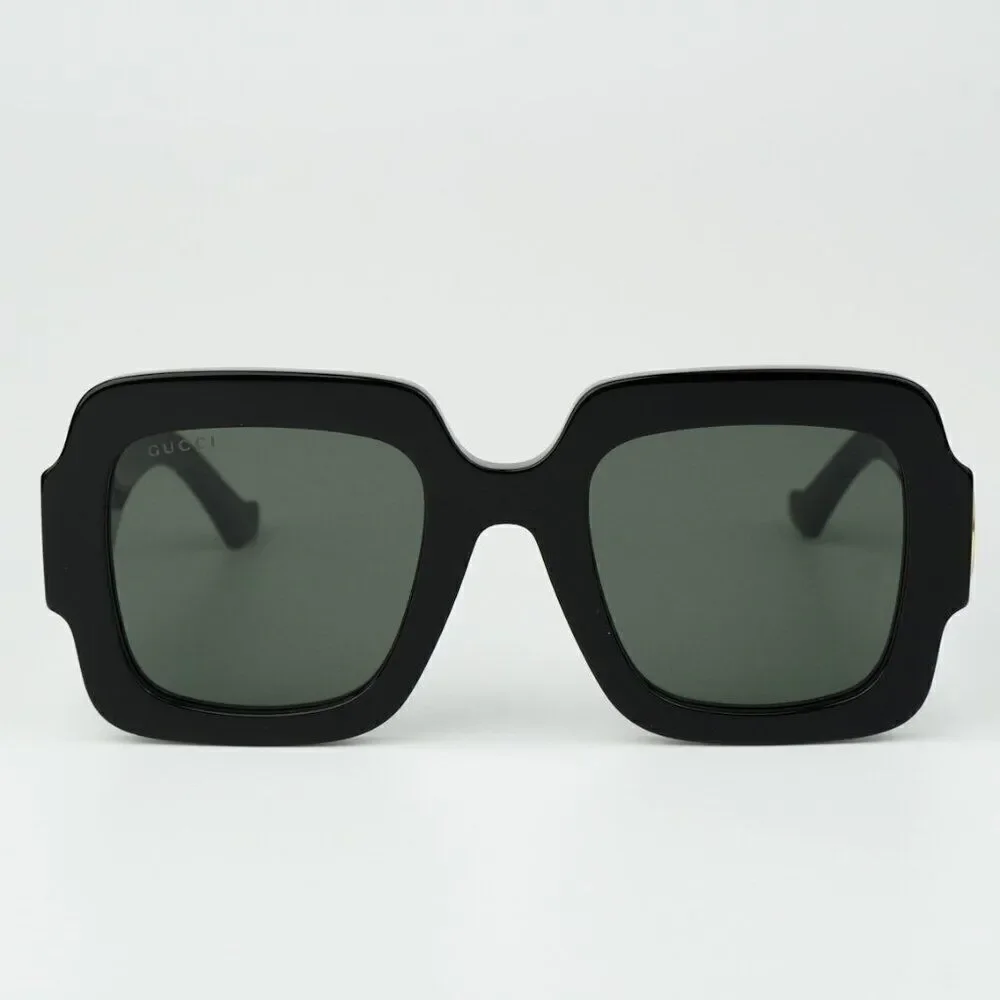 NEW Gucci GG1547S 001 Black Grey Women Square Sunglasses GG 1547S